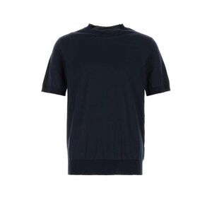 PRADA Men's Short Sleeve Mock Neck Sweater Men BLUE Sweaters & Cardigans